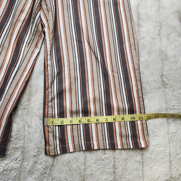 Size M Jumper Cropped Wide leg V neckline Striped brown colors MIAMI  NWT - Picture 13 of 14